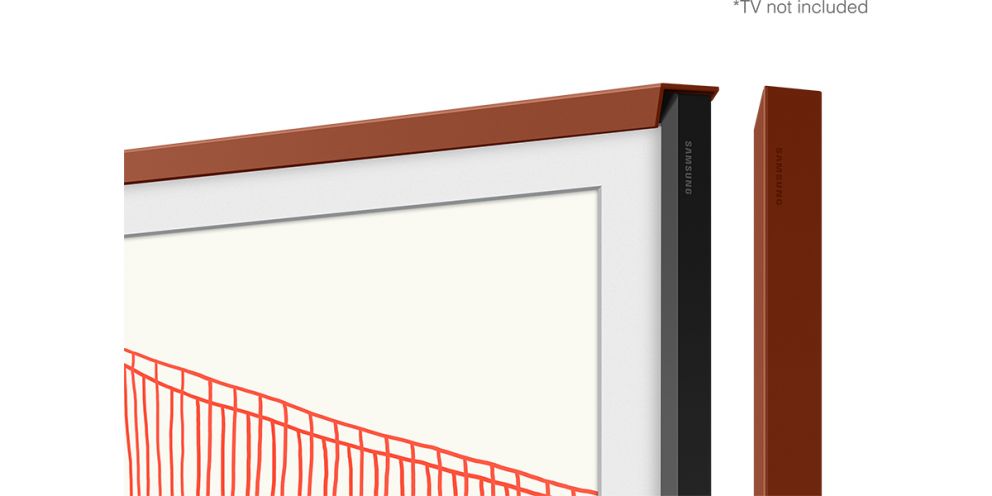 Samsung cadre the frame 65'' 2021 couleur rouge brique