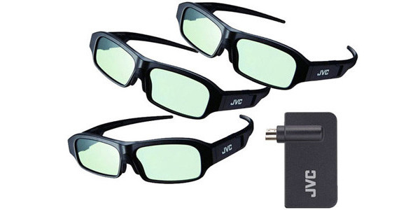 Pack 3 paires de Lunettes 3D JVC PK-AG3G et déport 3D JVC PK-EM2G