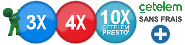 Pay in 3x, 4x or 10 times without fees with our partner Cetelem